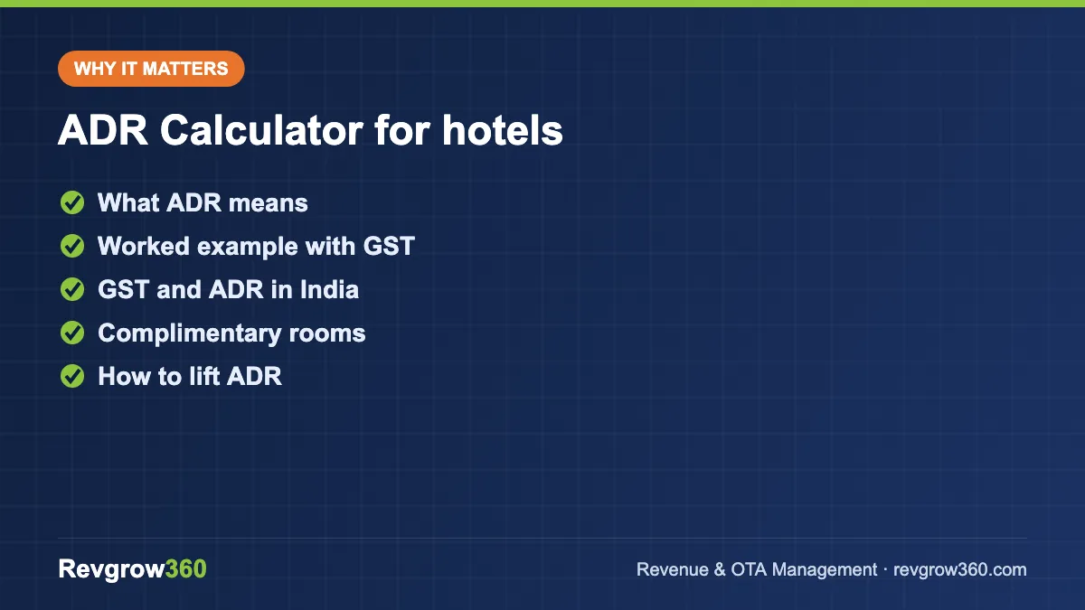 adr calculator tool formula adr calculator for hotels – key points