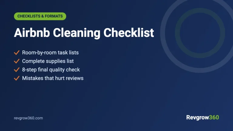 Airbnb Cleaning Checklist: Room-by-Room Guide for Hosts