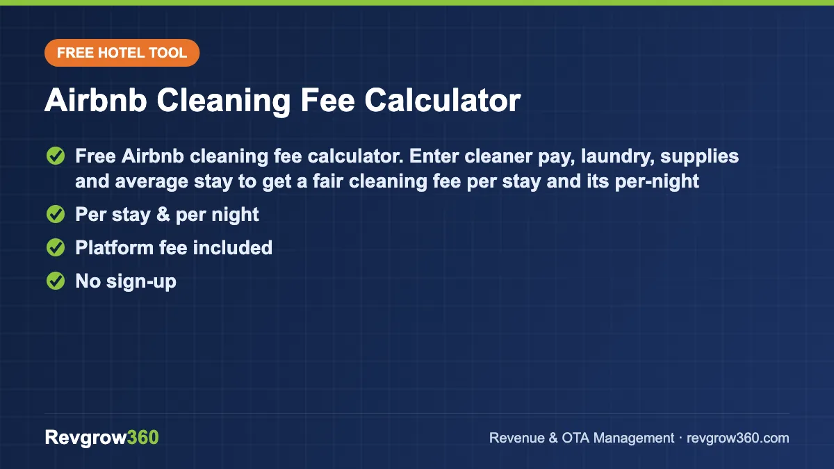 airbnb cleaning fee calculator tool card airbnb cleaning fee calculator – free online tool