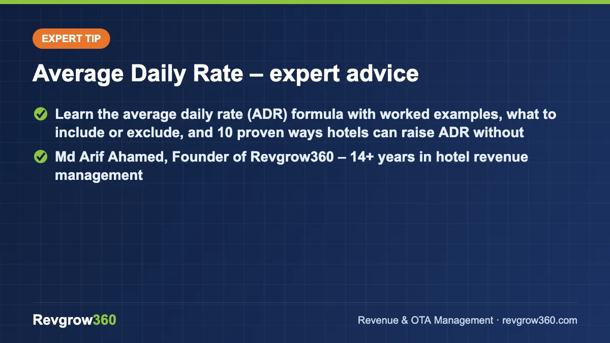 average daily rate adr expert tip expert tip on average daily rate