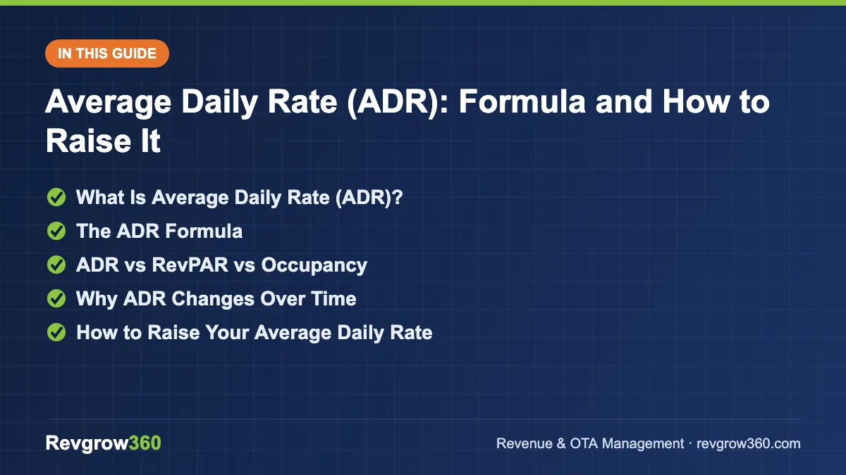 average daily rate adr guide average daily rate guide – topics covered