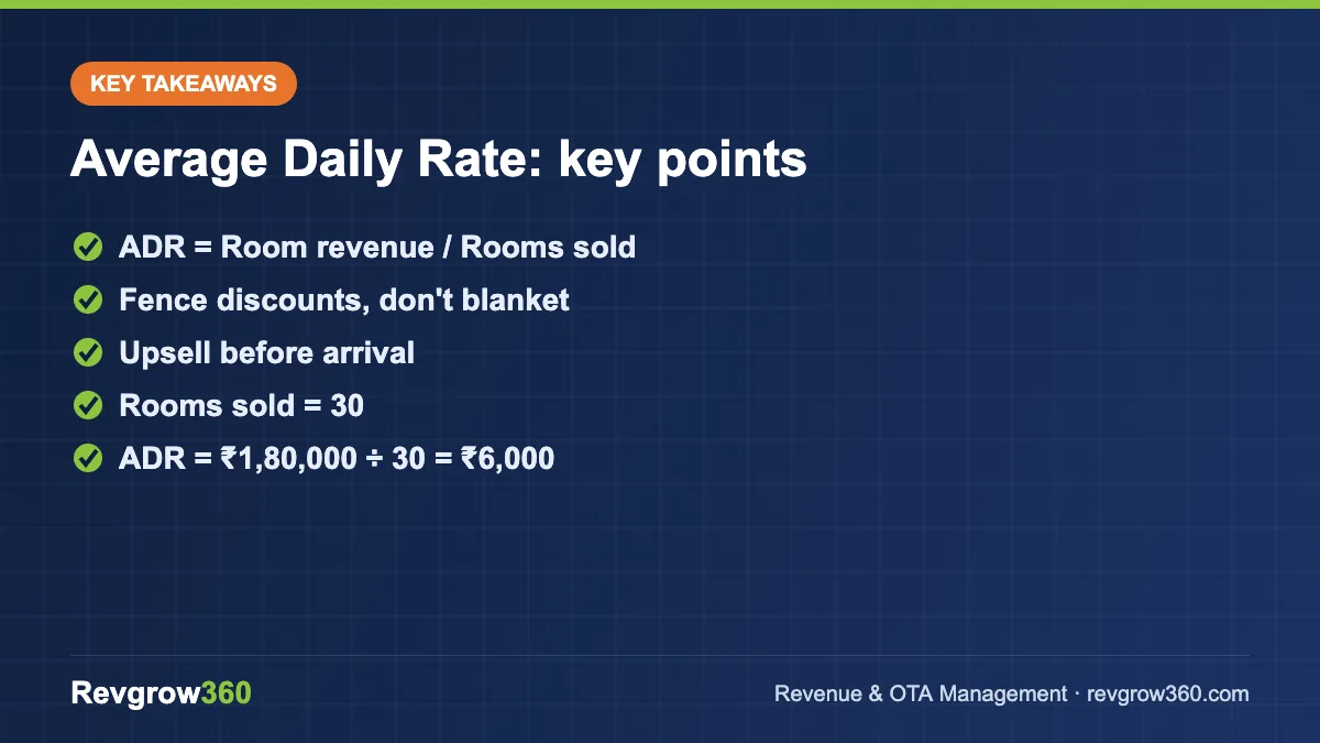 average daily rate adr takeaways average daily rate – key takeaways