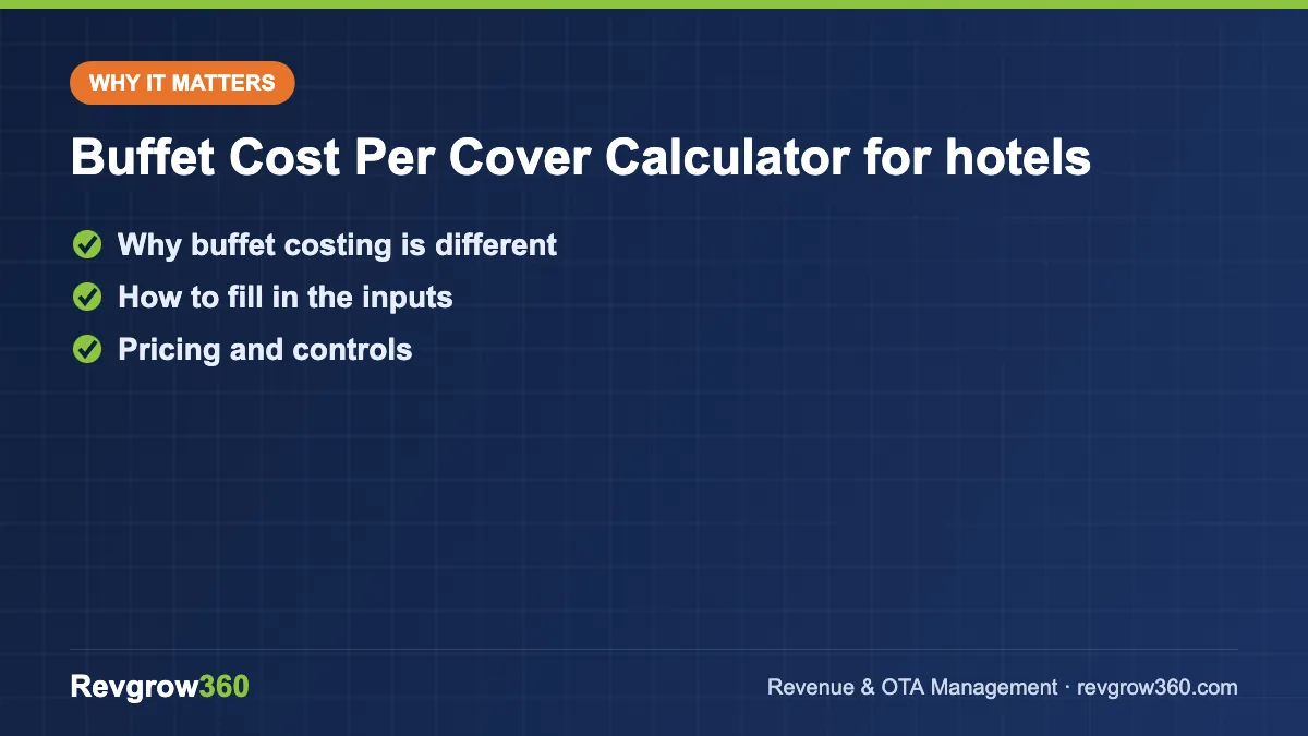 buffet cost per cover calculator for hotels – key points