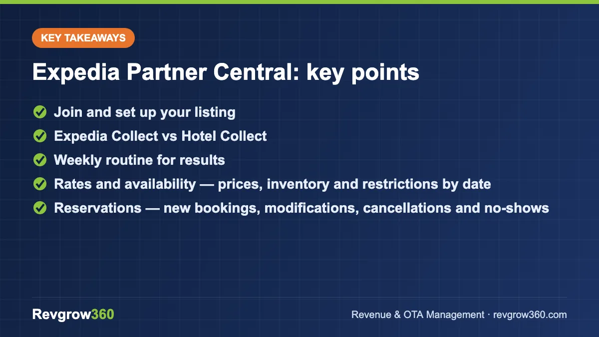 expedia partner central guide takeaways expedia partner central – key takeaways