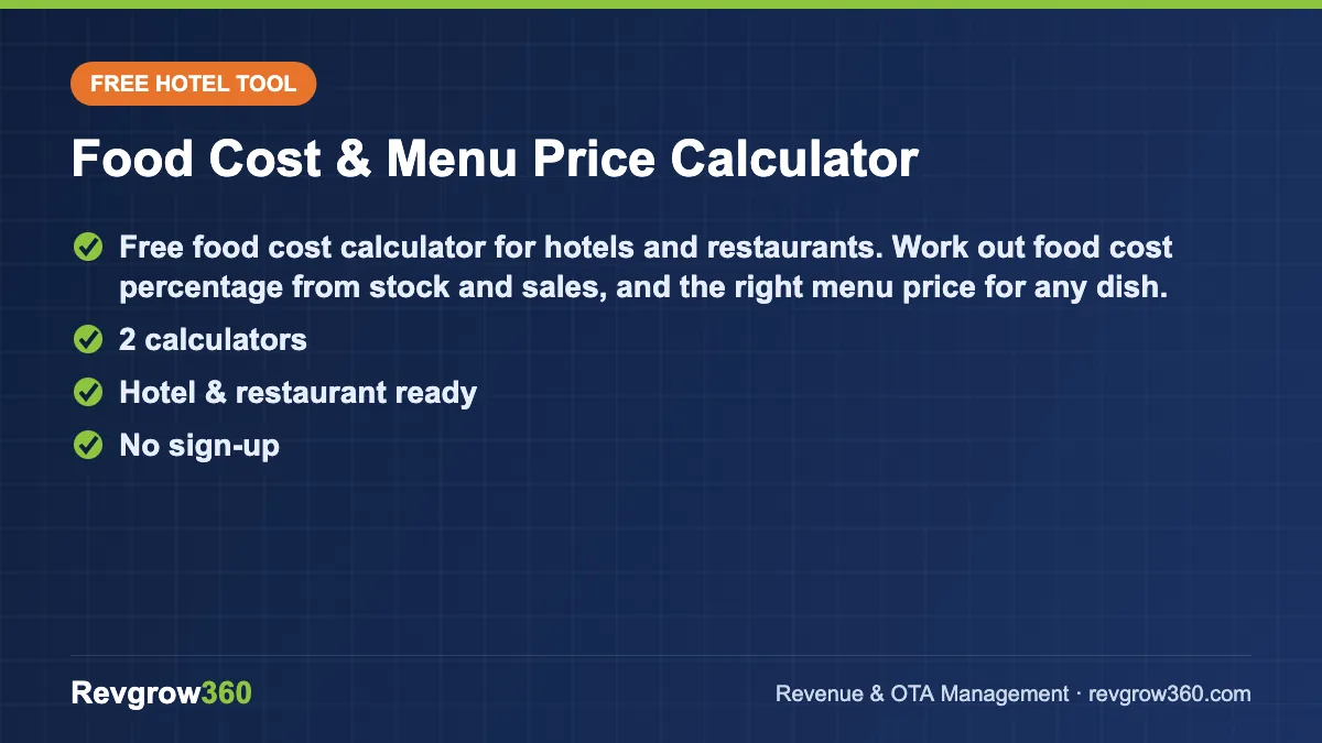 food cost calculator – free online tool