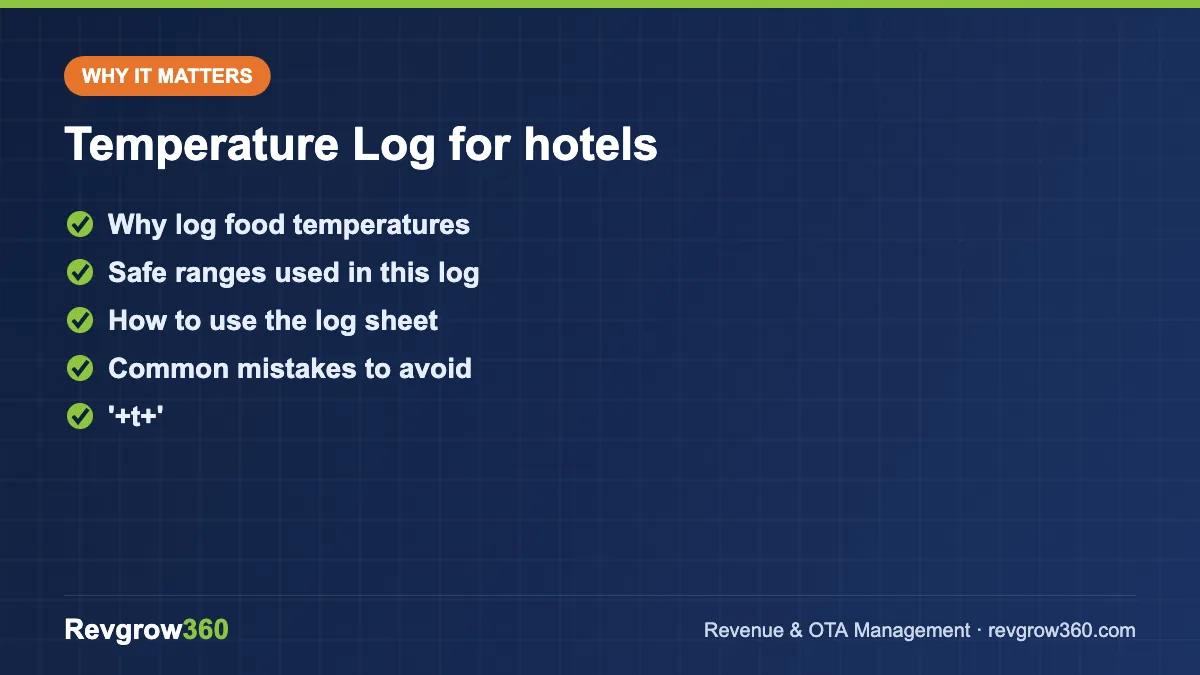 temperature log for hotels – key points
