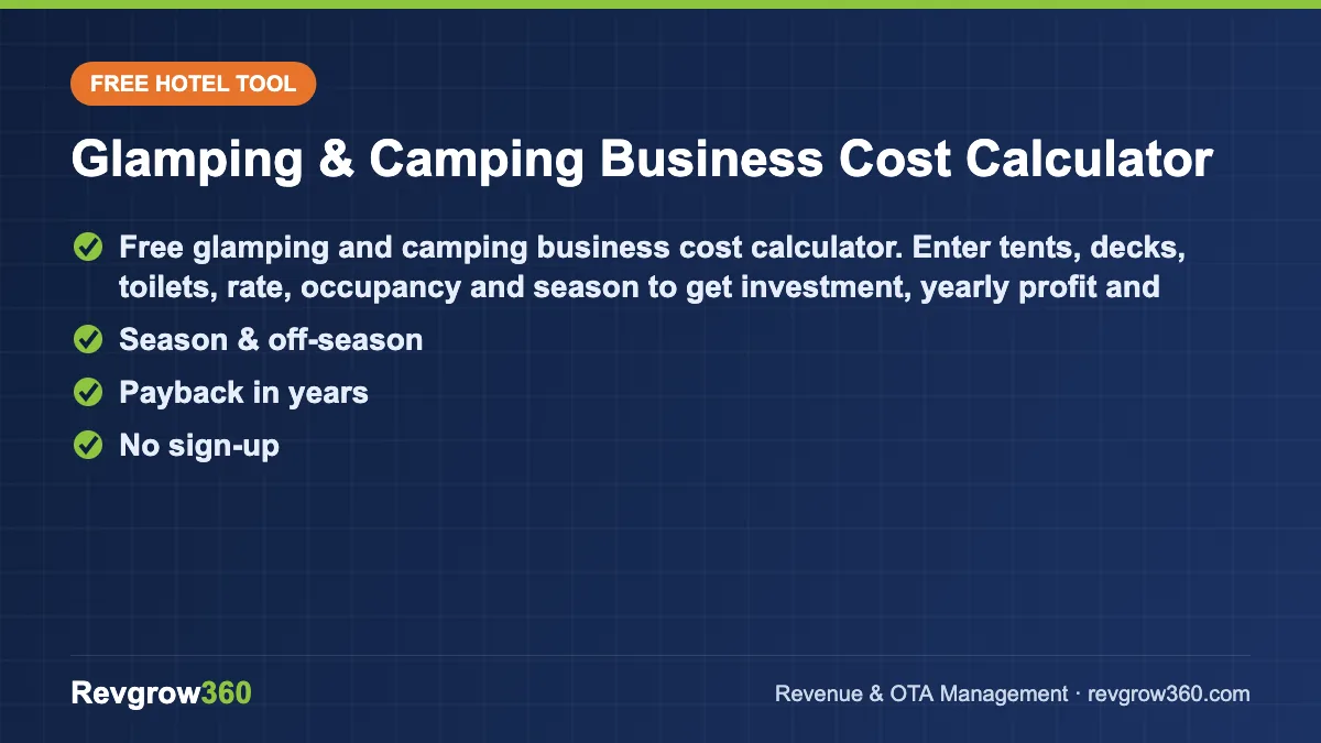 glamping business cost calculator tool card camping business cost calculator – free online tool