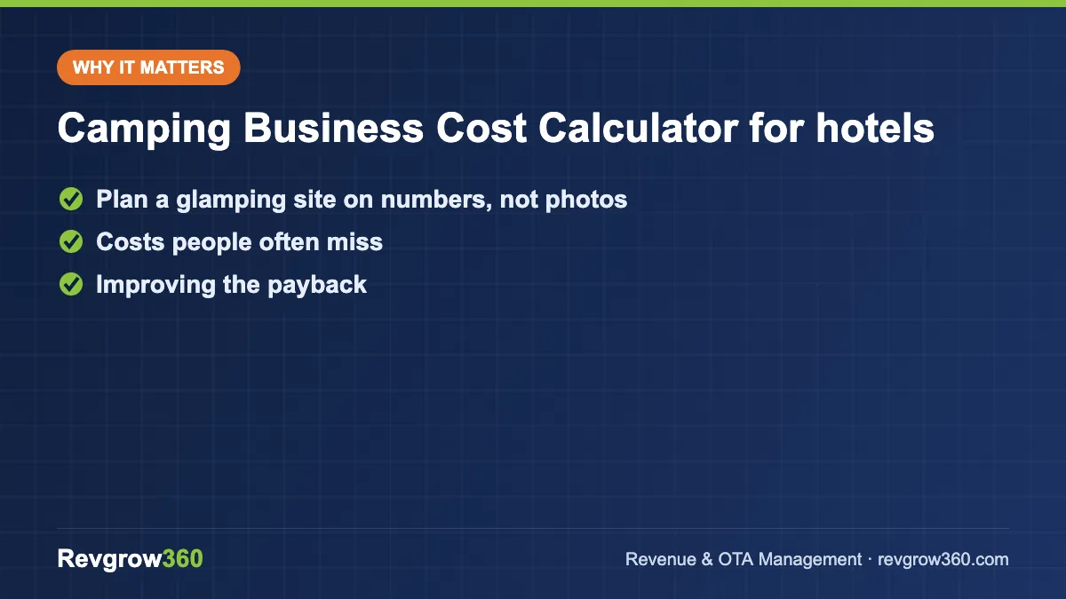 glamping business cost calculator tool formula 2 camping business cost calculator for hotels – key points