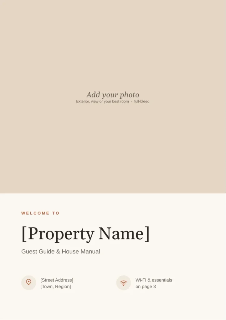 guest welcome book kit preview 1 Guest welcome book template preview 1