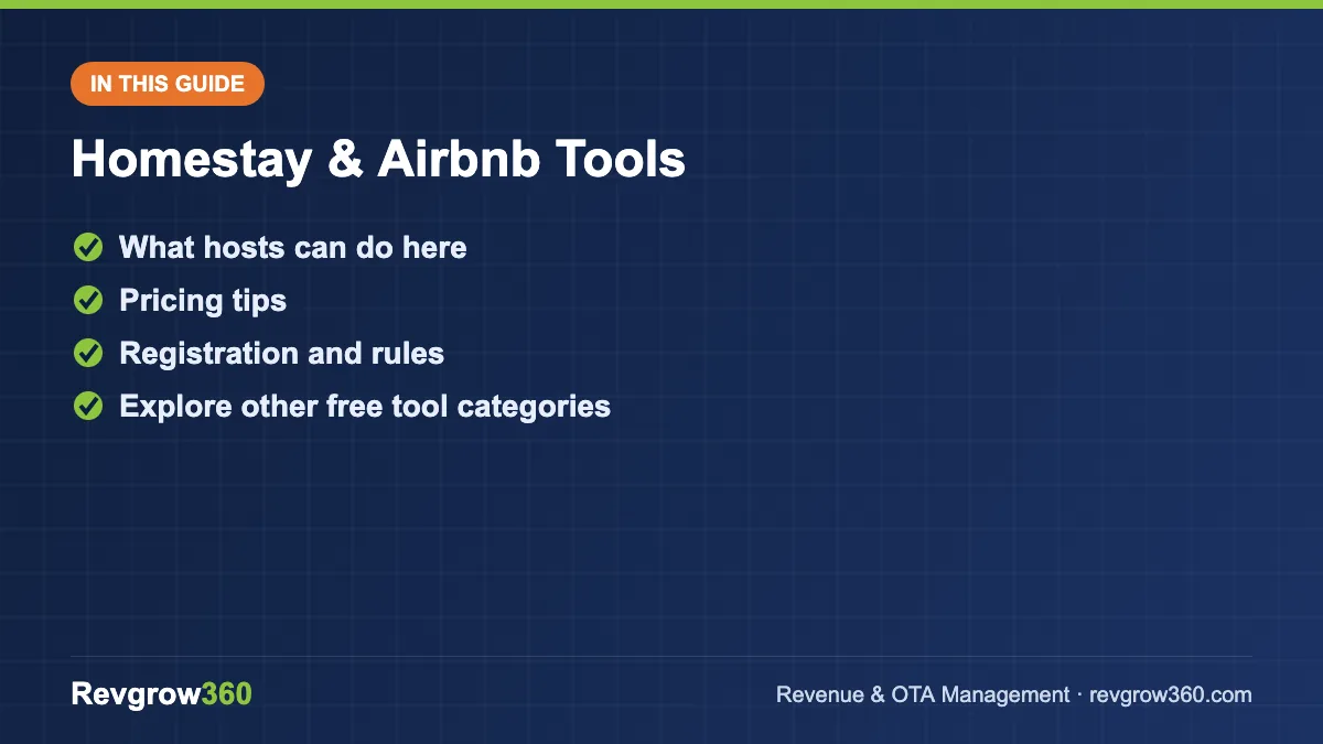 homestay airbnb tools v2 guide homestay tools guide – topics covered