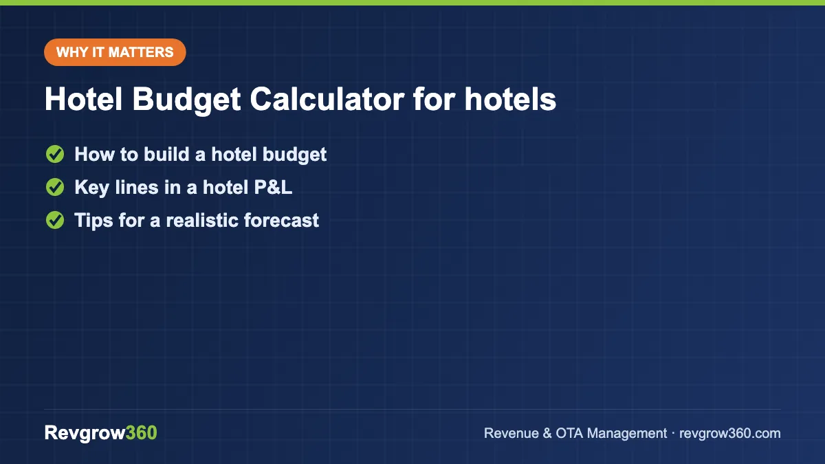 hotel budget calculator tool formula hotel budget calculator for hotels – key points