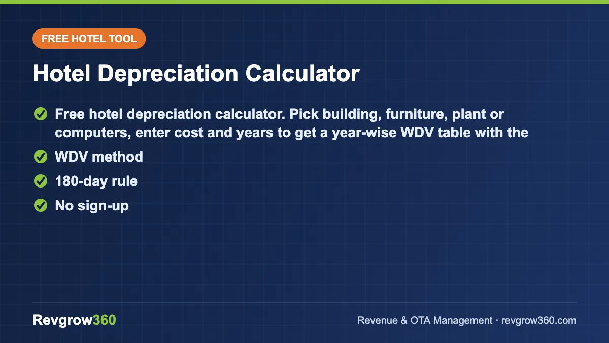 hotel depreciation calculator – free online tool
