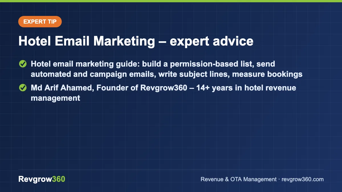 hotel email marketing expert tip expert tip on hotel email marketing