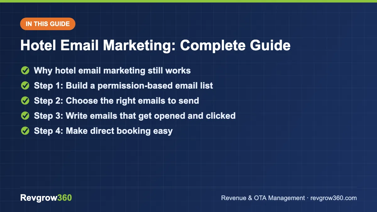 hotel email marketing guide hotel email marketing guide – topics covered