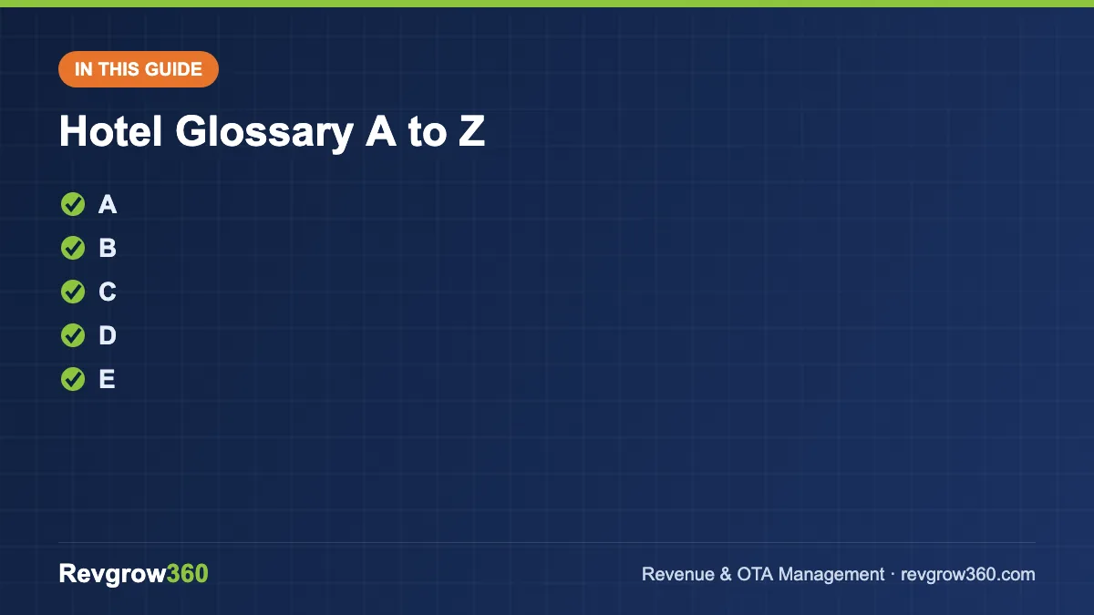 hotel glossary guide – topics covered