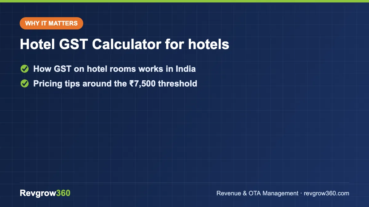 hotel gst calculator for hotels – key points