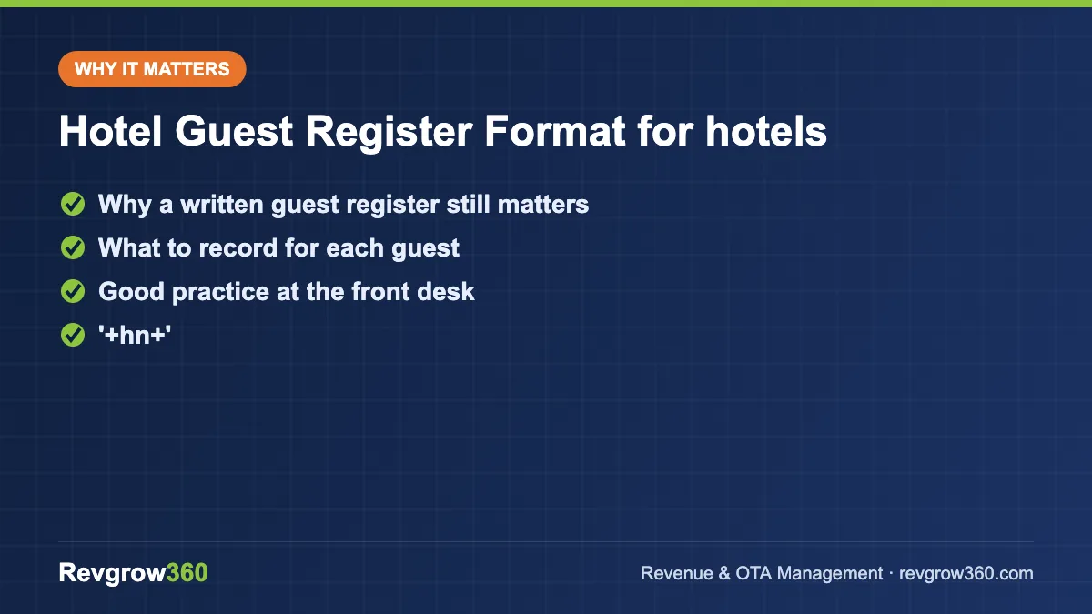 hotel guest register format tool formula hotel guest register format for hotels – key points