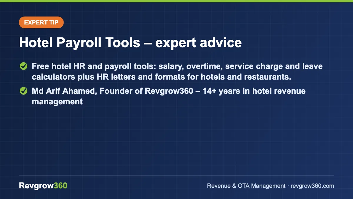 expert tip on hotel payroll tools