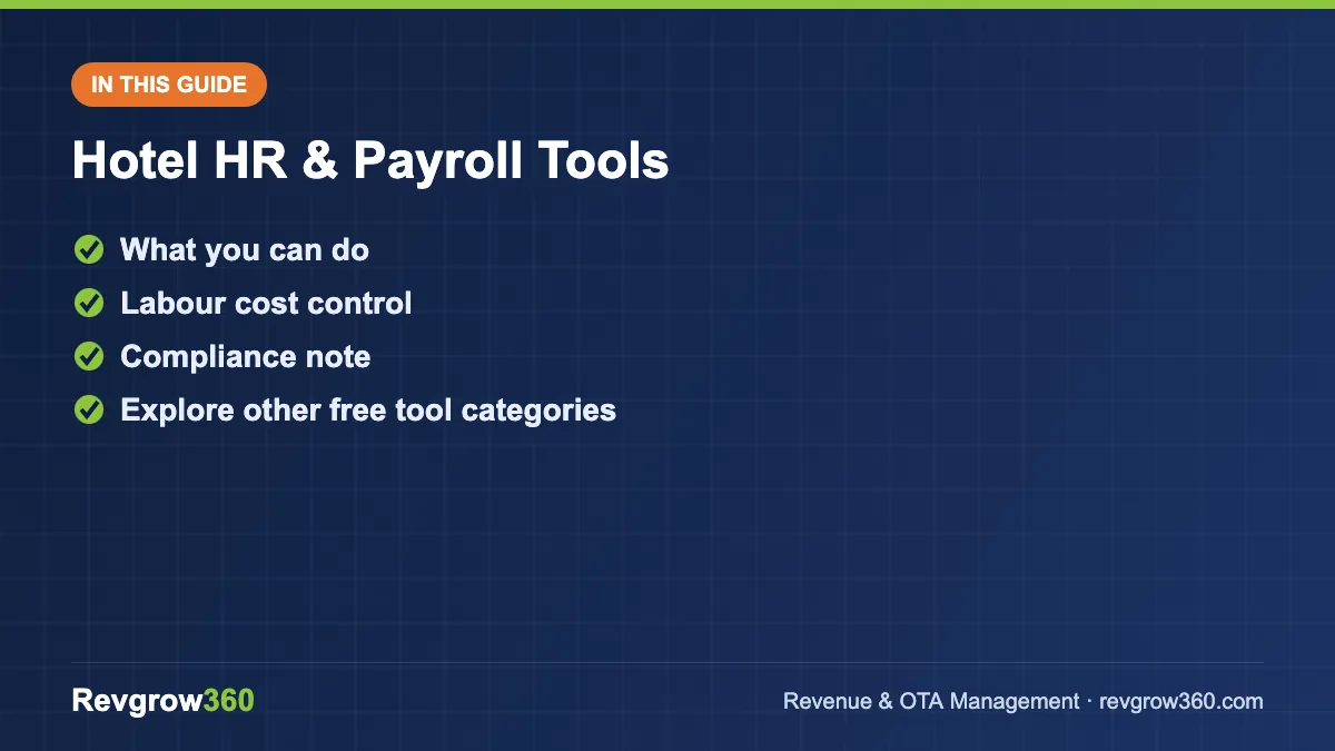hotel payroll tools guide – topics covered