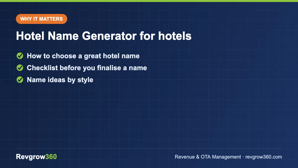 hotel name generator tool formula hotel name generator for hotels – key points
