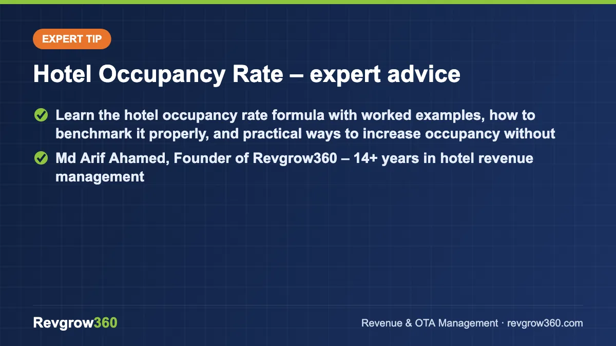 expert tip on hotel occupancy rate