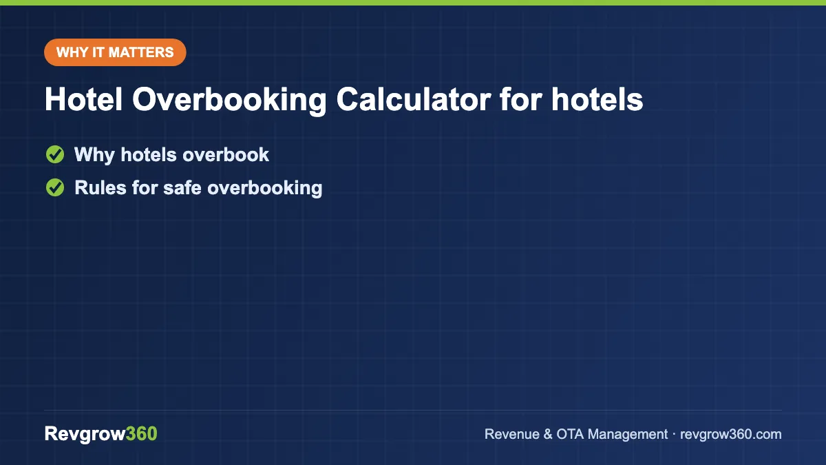hotel overbooking calculator tool formula hotel overbooking calculator for hotels – key points