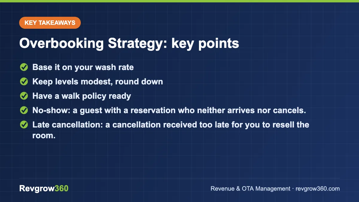 hotel overbooking strategy takeaways overbooking strategy – key takeaways
