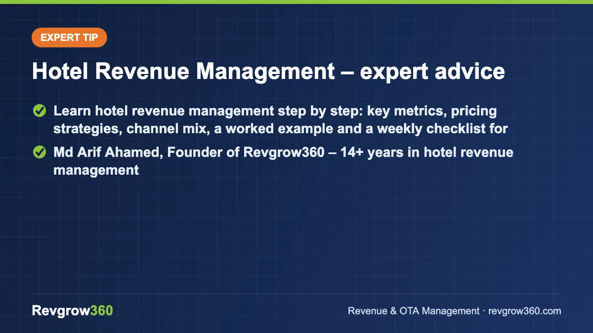expert tip on hotel revenue management