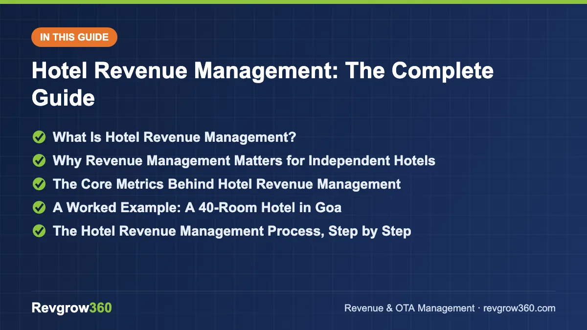 hotel revenue management guide – topics covered