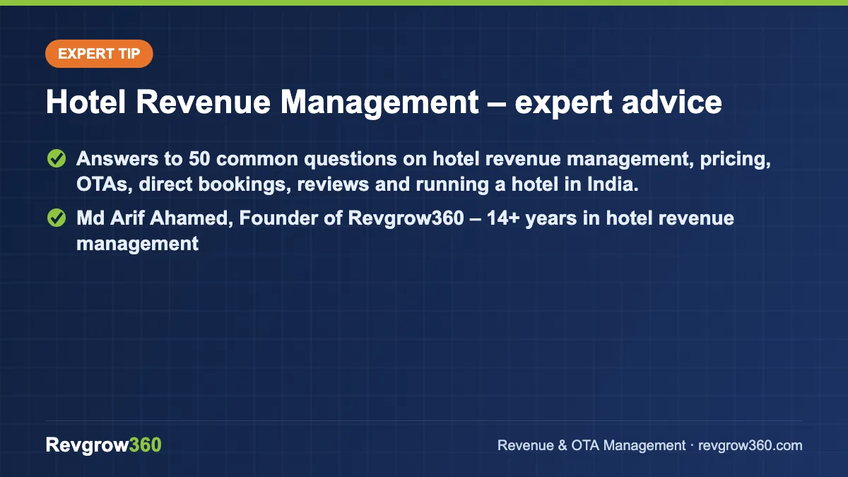 expert tip on hotel revenue management