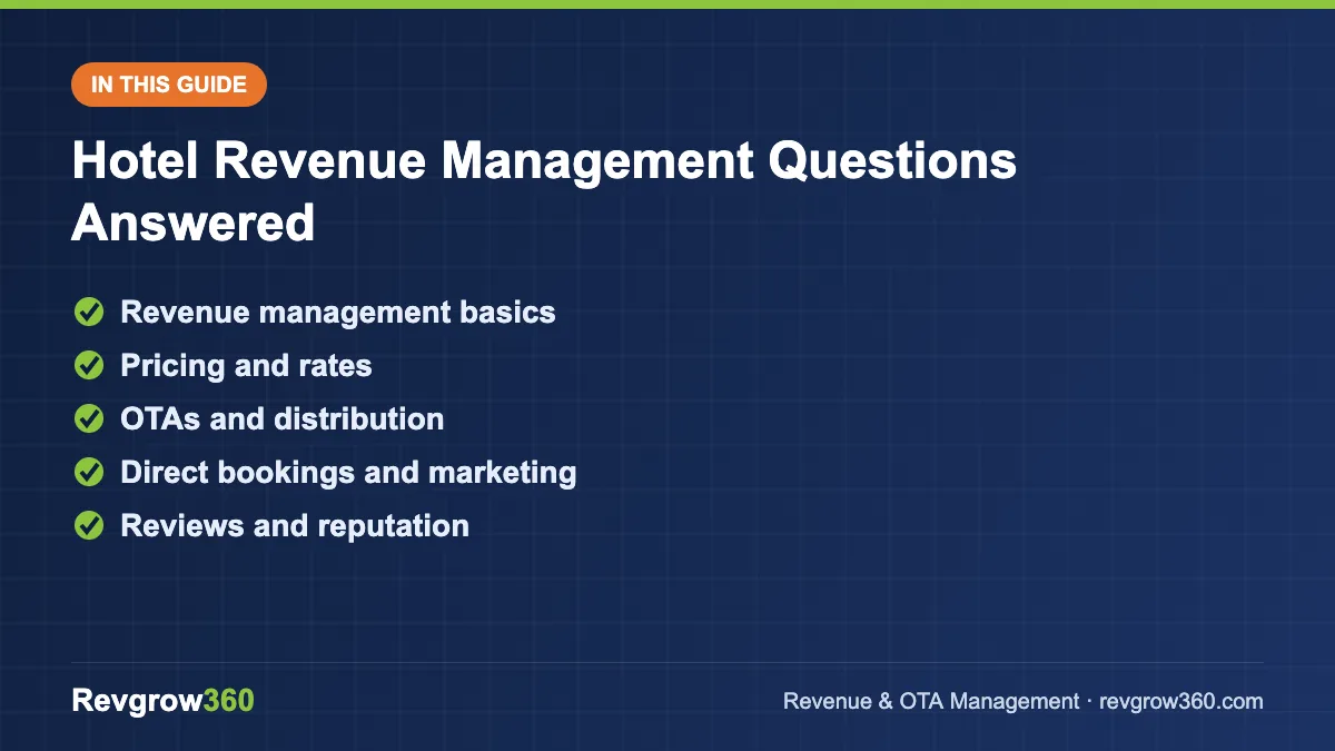 hotel revenue management guide – topics covered