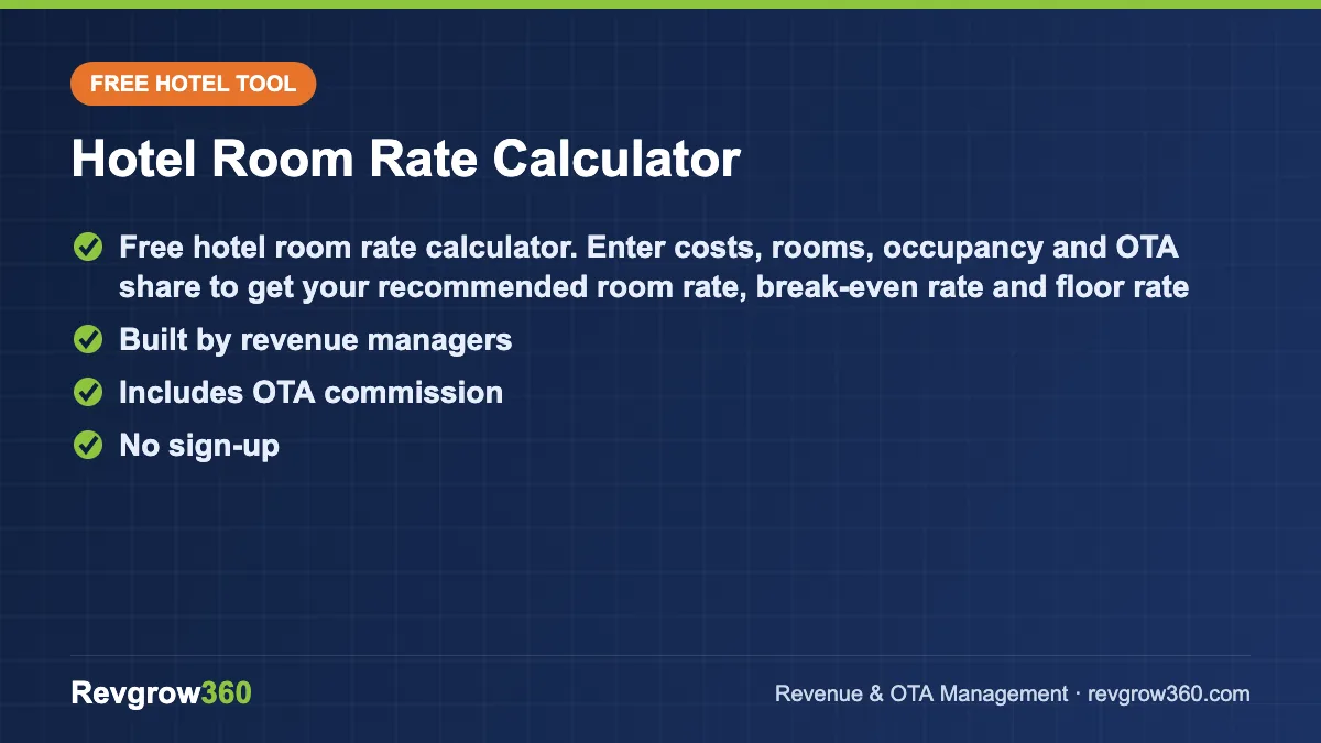 hotel room rate calculator tool card hotel room rate calculator – free online tool