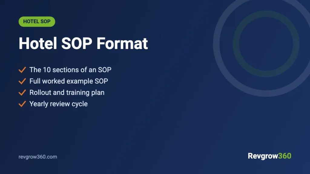 Hotel SOP Format: 10 Sections Every SOP Needs (With Example)