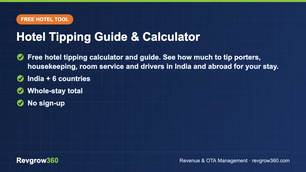 hotel tip calculator tool card hotel tipping guide – free online tool