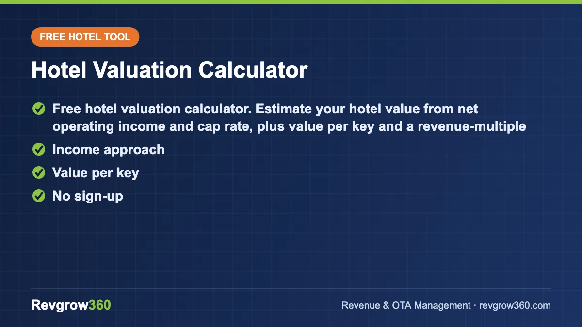 hotel valuation calculator tool card hotel valuation calculator – free online tool