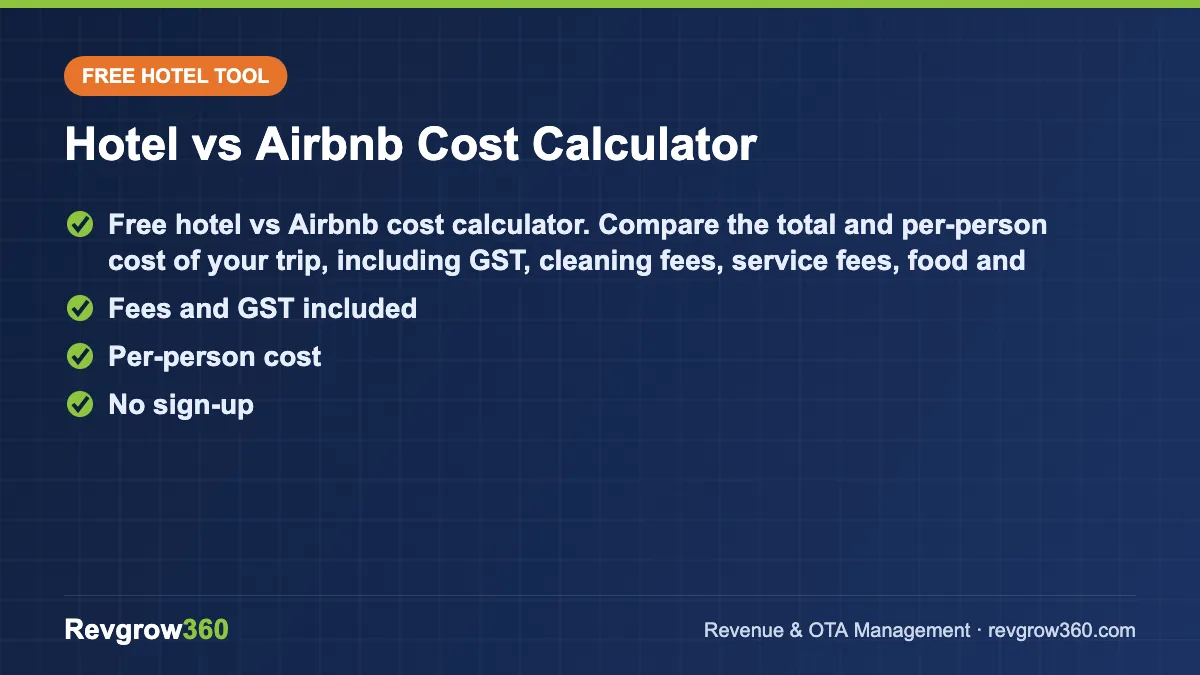 hotel vs airbnb cost – free online tool