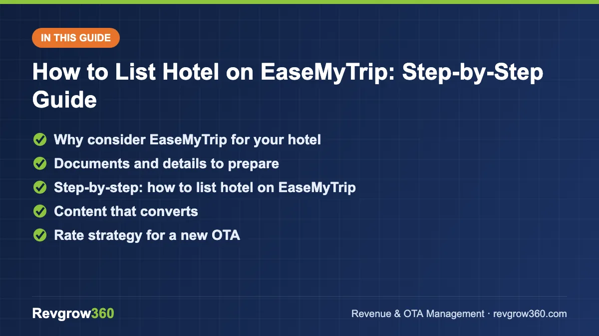 how to list hotel on easemytrip guide hotel on easemytrip guide – topics covered