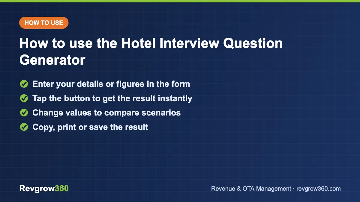 how to use the interview question