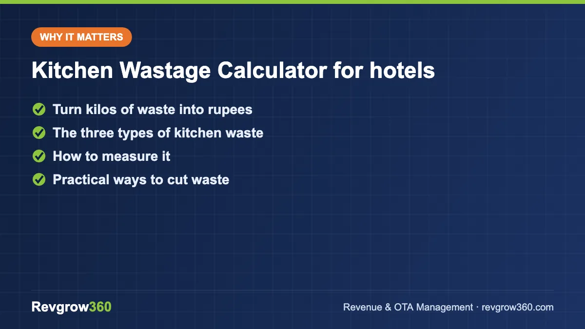 kitchen wastage calculator for hotels – key points