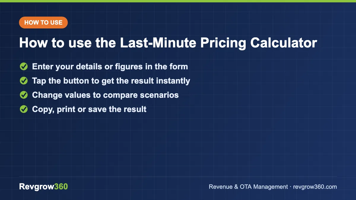 how to use the last-minute pricing