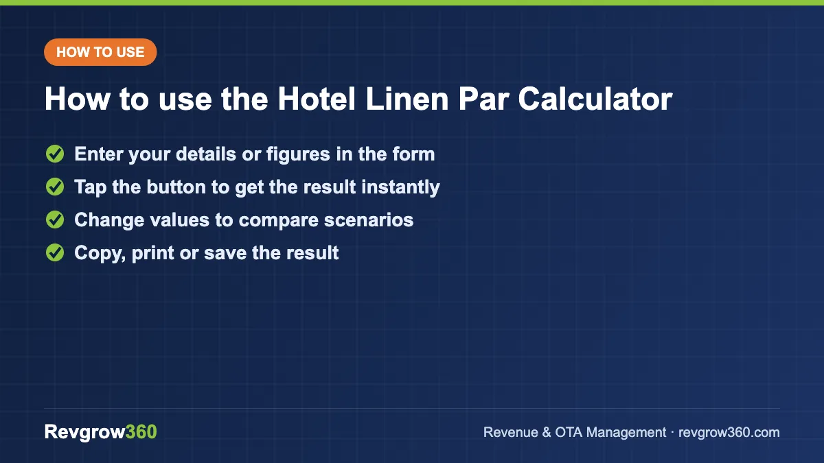 how to use the linen par
