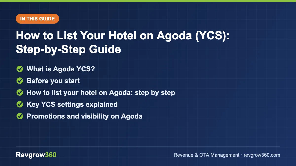 list hotel on agoda guide list your hotel on agoda guide – topics covered