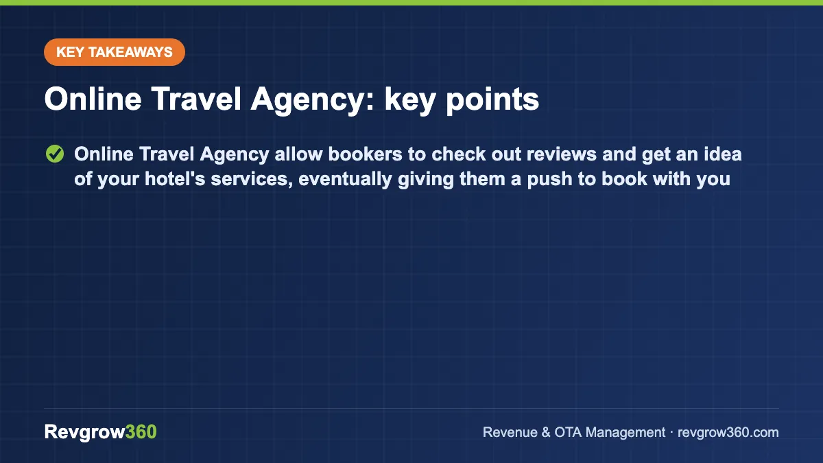 online travel agency takeaways online travel agency – key takeaways