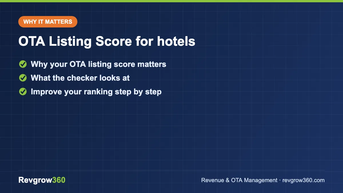 ota listing score for hotels – key points