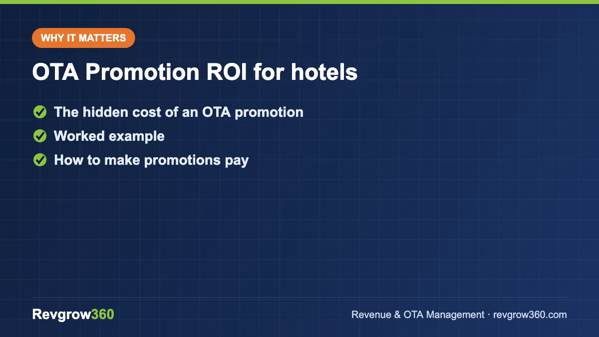 ota promotion roi for hotels – key points