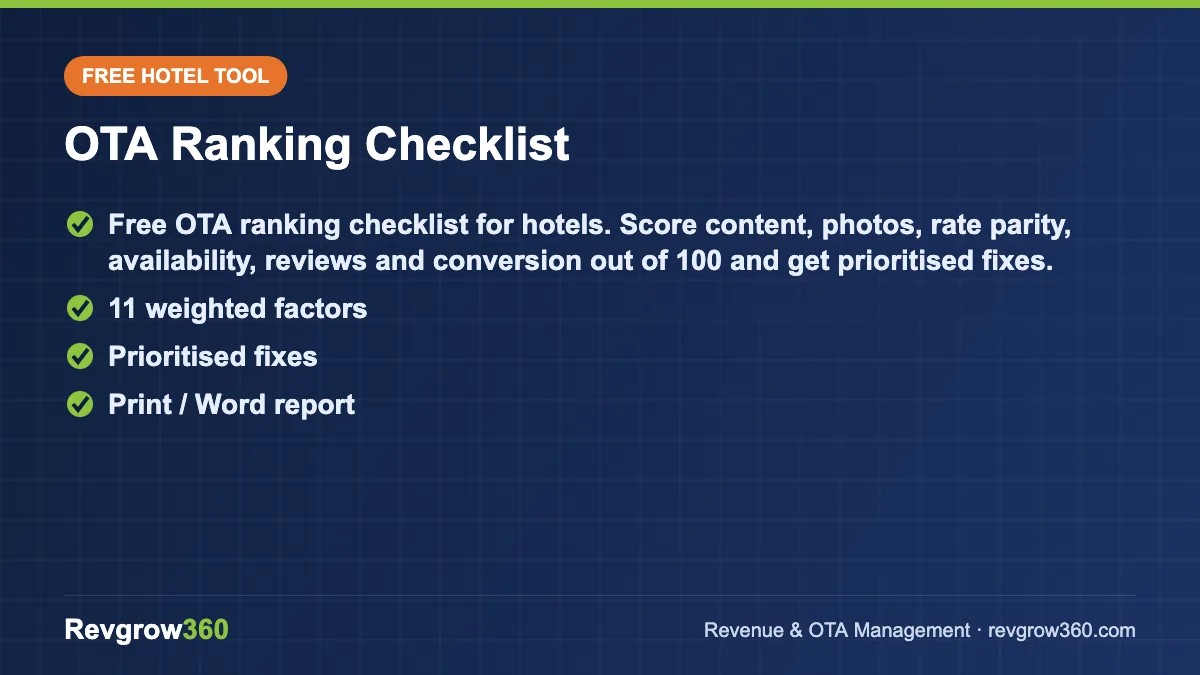 ota ranking checklist tool card ota ranking checklist – free online tool