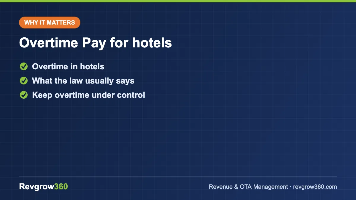 overtime pay for hotels – key points