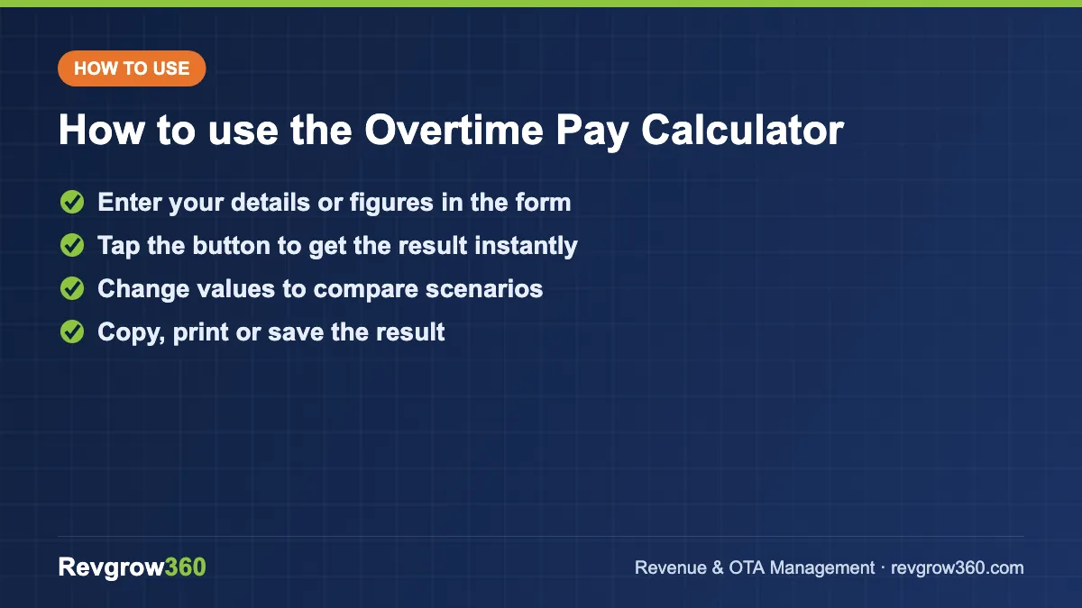how to use the overtime pay