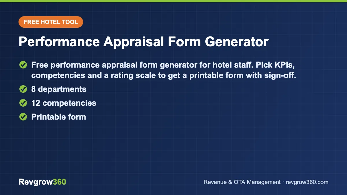 performance appraisal form generator tool card performance appraisal form – free online tool