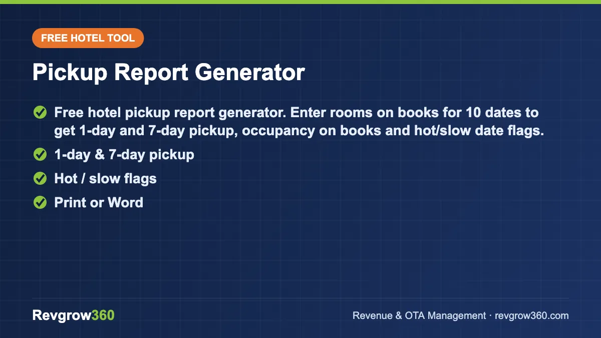 pickup report – free online tool